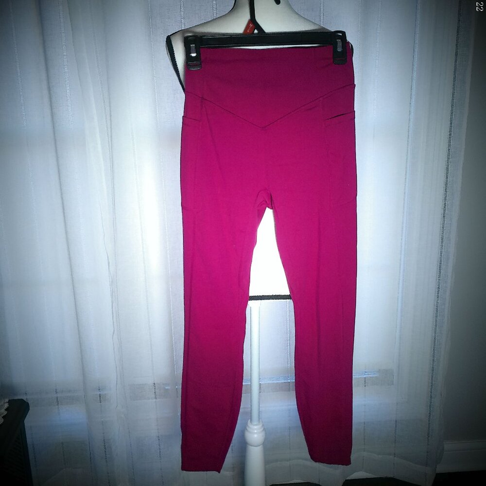 HALARA Athletic Leggings Cropped Pink Berry S